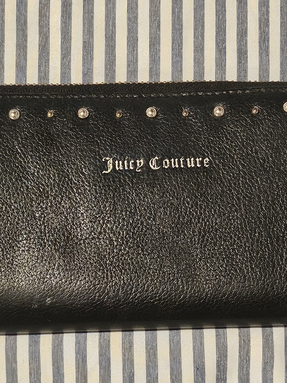 Juicy Couture Black Studded Leather Wallet